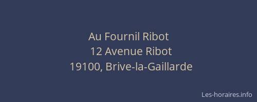 Au Fournil Ribot