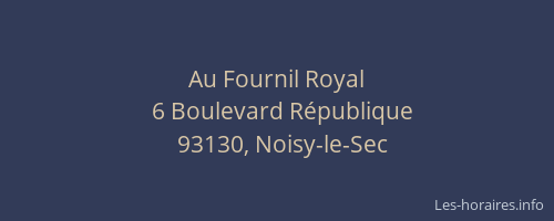 Au Fournil Royal