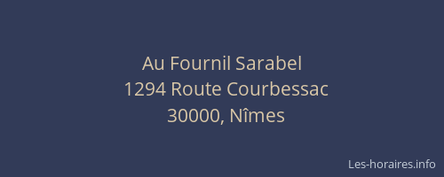 Au Fournil Sarabel