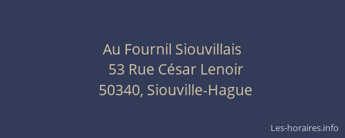 Au Fournil Siouvillais