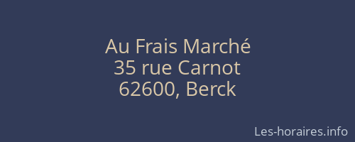 Au Frais Marché