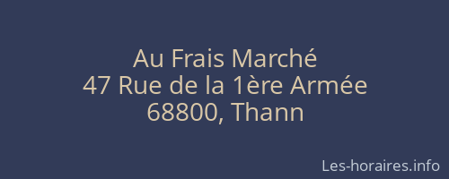 Au Frais Marché