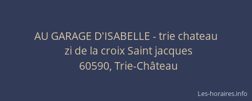 AU GARAGE D'ISABELLE - trie chateau