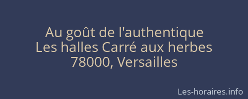Au goût de l'authentique
