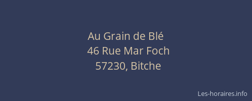 Au Grain de Bl&eacute;