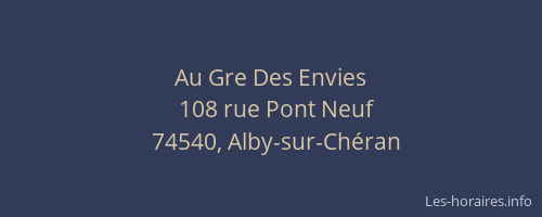 Au Gre Des Envies