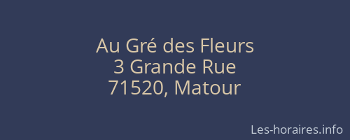 Au Gré des Fleurs
