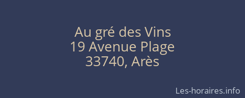 Au gré des Vins