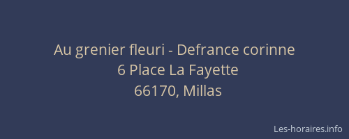 Au grenier fleuri - Defrance corinne