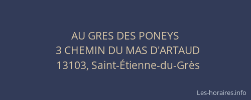 AU GRES DES PONEYS