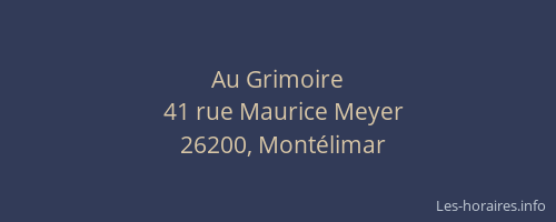 Au Grimoire