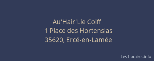 Au'Hair'Lie Coiff