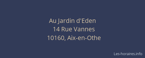 Au Jardin d'Eden