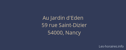 Au Jardin d'Eden