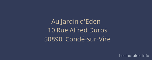 Au Jardin d'Eden