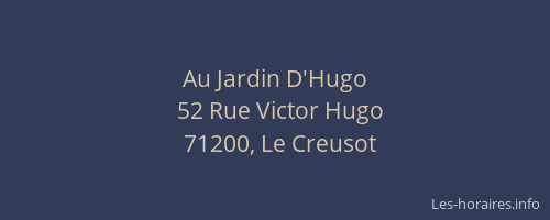 Au Jardin D'Hugo