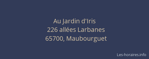 Au Jardin d'Iris