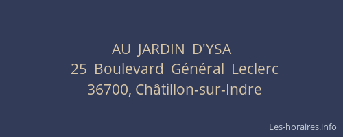 AU  JARDIN  D'YSA