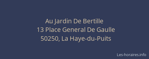 Au Jardin De Bertille