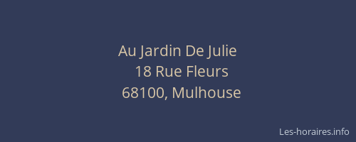Au Jardin De Julie