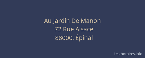 Au Jardin De Manon