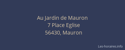 Au Jardin de Mauron