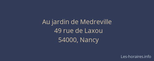 Au jardin de Medreville