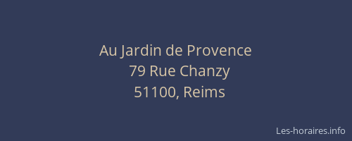 Au Jardin de Provence