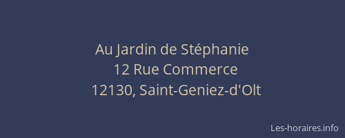 Au Jardin de St&eacute;phanie