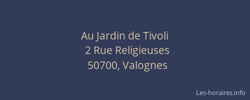 Au Jardin de Tivoli