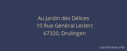 Au Jardin des Délices