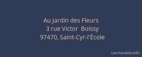 Au Jardin des Fleurs