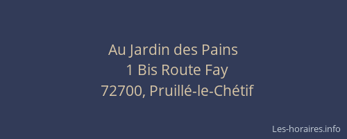 Au Jardin des Pains