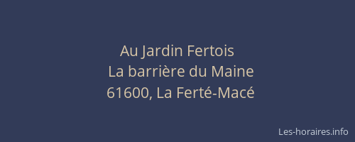 Au Jardin Fertois