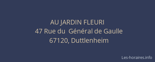 AU JARDIN FLEURI