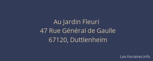 Au Jardin Fleuri