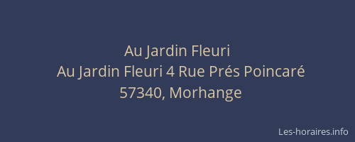 Au Jardin Fleuri