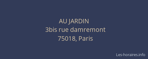 AU JARDIN