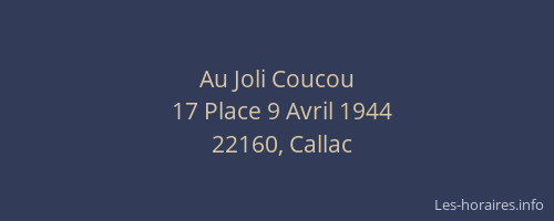 Au Joli Coucou