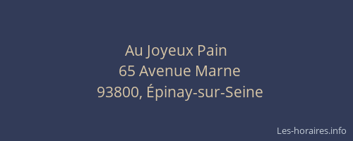 Au Joyeux Pain