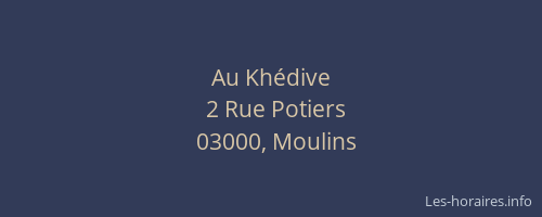Au Khédive
