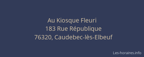 Au Kiosque Fleuri