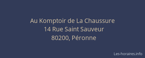 Au Komptoir de La Chaussure