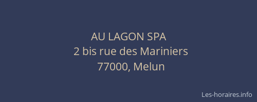 AU LAGON SPA