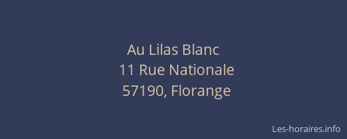 Au Lilas Blanc