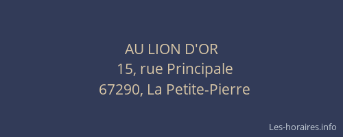AU LION D'OR