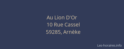 Au Lion D'Or