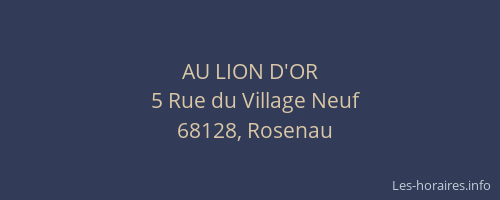 AU LION D'OR