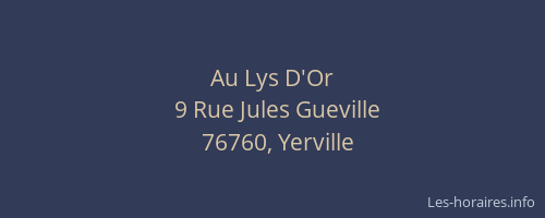 Au Lys D'Or