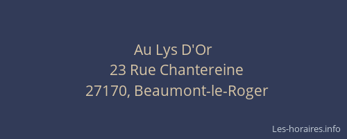 Au Lys D'Or